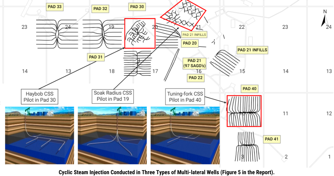 Thermal Cyclic Steam Injection Peace River Field Multilateral-Well Pilots (Canada)